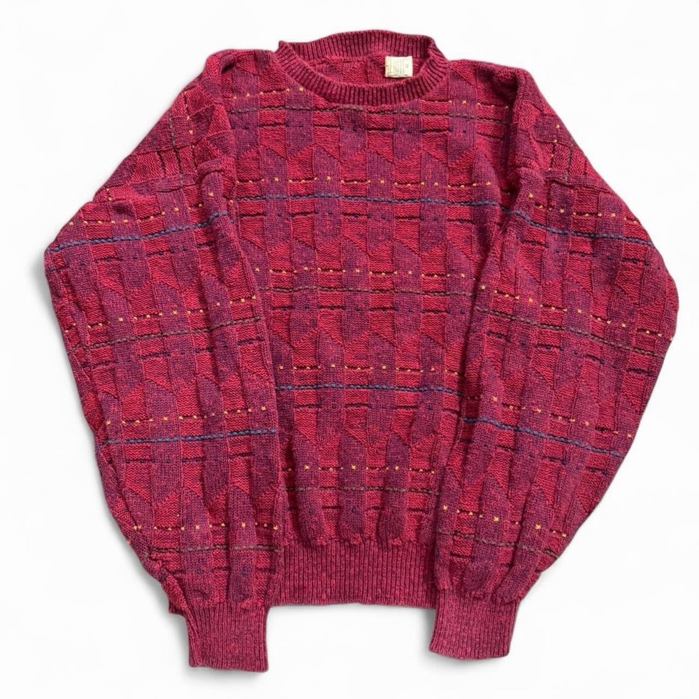 Vintage Waterfront Workshop Knit Sweater Size XL Made In USA 90s Grunge